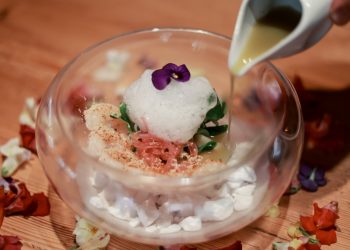 Tiradito de gamba blanca