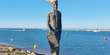 ESCULTURA DEDICADA AL DIOS FENICIO MELKART EN SANCTI PETRI |CEDIDA